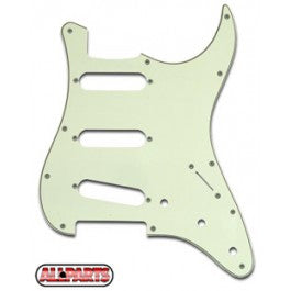 Allparts SSS Pickguard 11-Hole 3-Ply Mint Green - Downtown Music Sydney