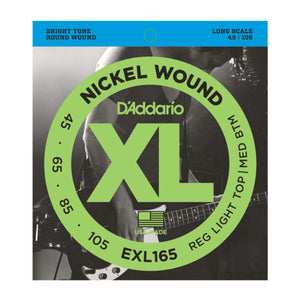 D'Addario EXL165 Custom Light Bass Strings (45-105) - Downtown Music Sydney