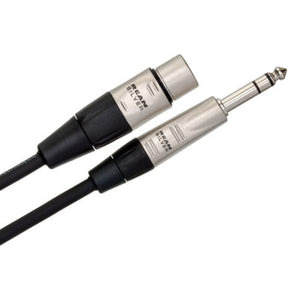 Hosa HXS-010  XLR3F to 1/4" TRS Pro Balanced Interconnect Cable - 10ft