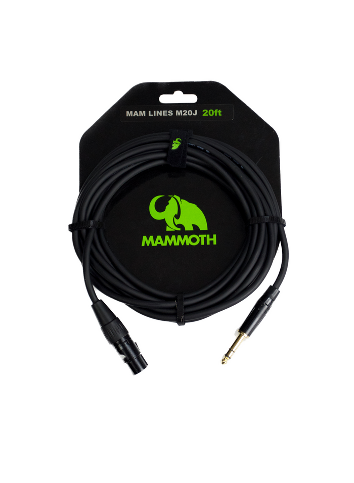 Mammoth MAM Lines M20J XLR-TRS Microphone Cable - 20ft