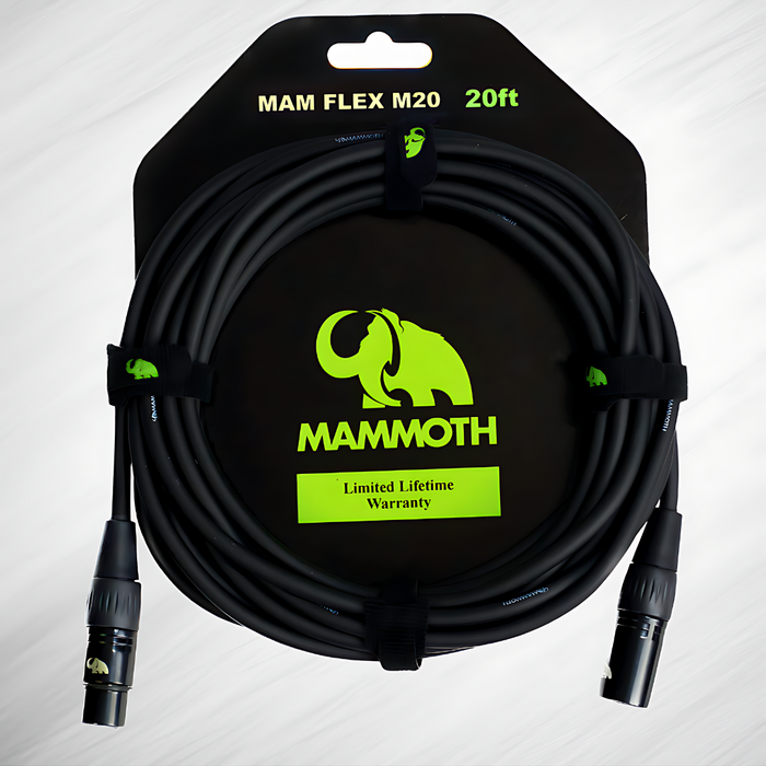 Mammoth MAM Flex M20 XLR-XLR Microphone Cable - 20ft