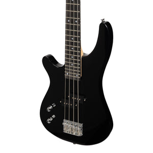 Casino Left Handed Short Scale Tune-Style Electric Bass Guitar Set - Black