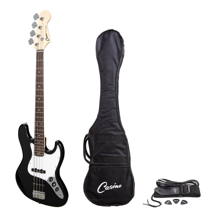 Casino J-Style Electric Bass Guitar - Black