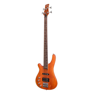 J&D Luthiers T-Style Contemporary Active Left Handed Electric Bass Guitar - Natural Satin