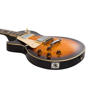 J&D Luthiers LP-Style Left Handed Electric Guitar - Vintage Sunburst