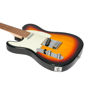 J&D Luthiers TE-Style Left Handed Electric Guitar - Sunburst
