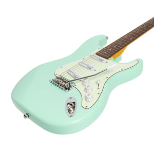 J&D Luthiers Traditional ST-Style Electric Guitar - Surf Green