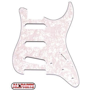 Allparts SSS Pickguard 11-Hole 3-Ply White Pearloid - Downtown Music Sydney