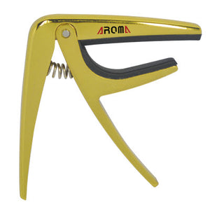 Aroma AC01 Capo for 6-String Acoustic or Electric Guitar - Gold - Downtown Music Sydney