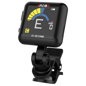 Aroma AT102BK Rechargeable Clip-On Chromatic Tuner - Black - Downtown Music Sydney