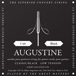 Augustine Classic Black Low Tension Nylon Strings