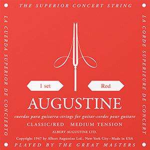 Augustine Classic Red Medium Tension Nylon Strings - Downtown Music Sydney