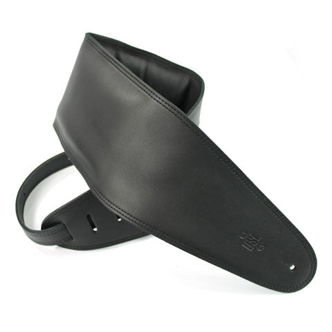DSL GEG 5.0" Padded Garment Leather Guitar Strap - Black