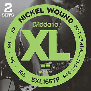 D'Addario EXL165TP Custom Light Bass Strings (45-105) - 2 Sets - Downtown Music Sydney