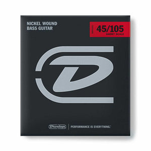Dunlop DBN45105S Medium Gauge Short Scale Bass Strings (45-105)