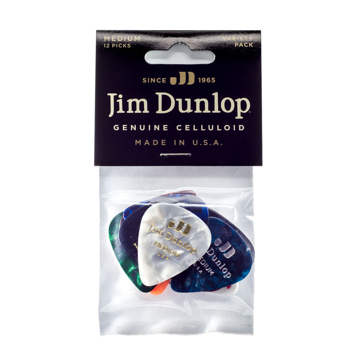 Dunlop 12 Celluloid Pick Variety Pack - Medium