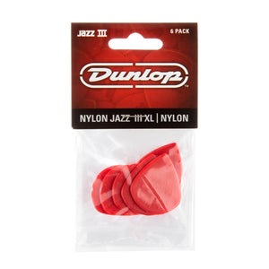 Dunlop Jazz III XL Red Nylon Picks 6 Pack - Downtown Music Sydney