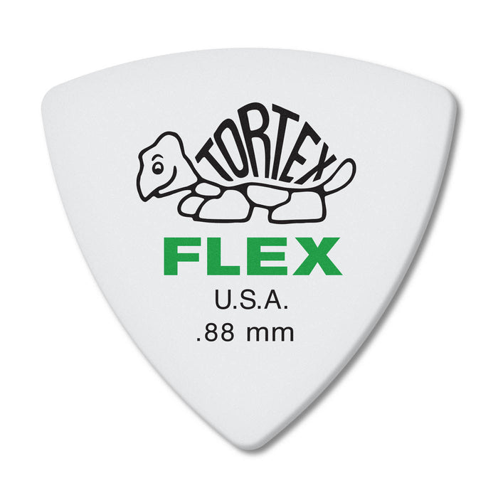 Dunlop Tortex Flex Triangle Picks 6 Pack - 0.88mm Green