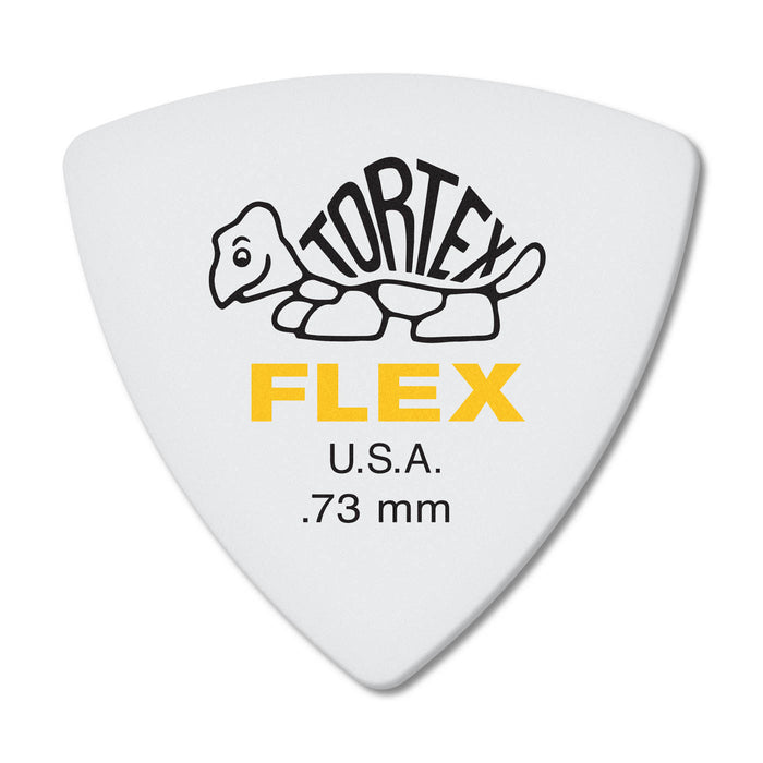 Dunlop Tortex Flex Triangle Picks 6 Pack - 0.73mm Yellow