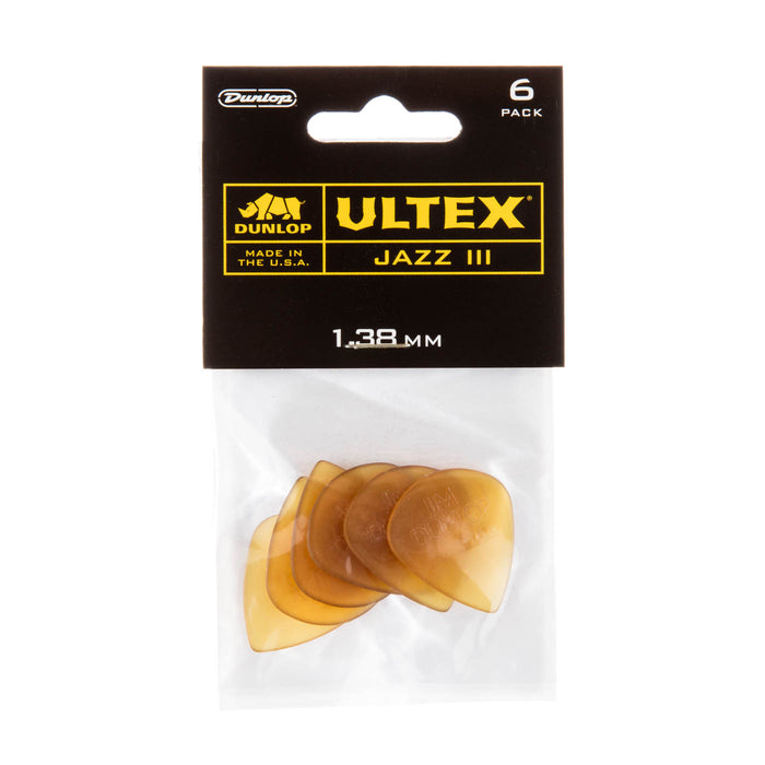 Dunlop Ultex Jazz III Picks 6 Pack - 1.38mm