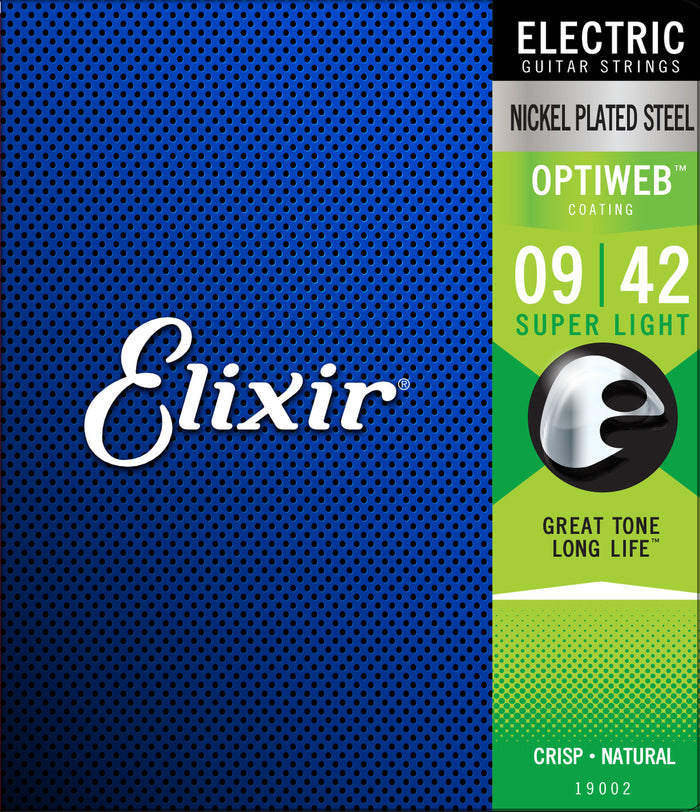 Elixir 19002 Optiweb Super Light Electric Guitar Strings (9-42)