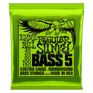 Ernie Ball Regular Slinky 5-String Bass Strings (45-130) - Downtown Music Sydney