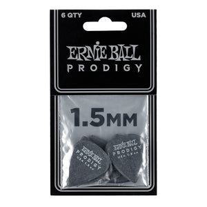 Ernie Ball Prodigy Picks 6 Pack - 1.5mm Black Standard - Downtown Music Sydney