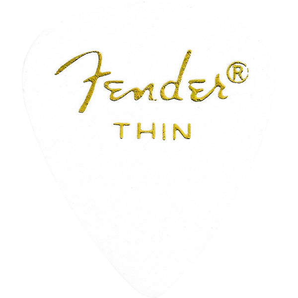 Fender 351 Premium Thin Picks 12 Pack - White