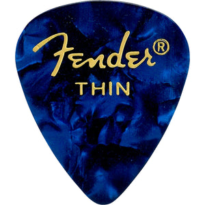 Fender 351 Premium Thin Picks 12 Pack - Blue Moto
