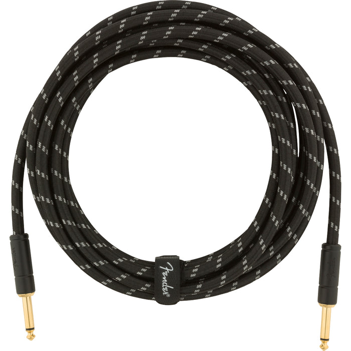 Fender Deluxe Series Instrument Cable Straight-Straight - 15ft Black Tweed