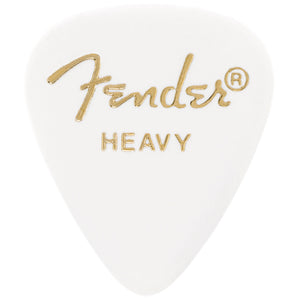 Fender 351 Premium Celluloid Picks 12 Pack - Heavy, White