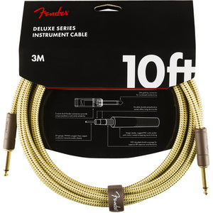 Fender Deluxe Series Instrument Cable - 10ft Tweed - Downtown Music Sydney