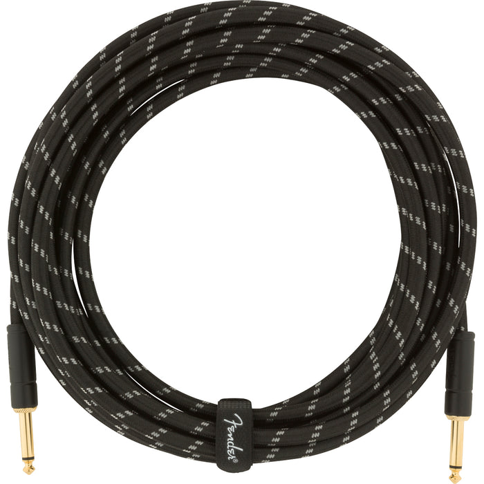 Fender Deluxe Series Instrument Cable Straight-Straight - 18.6ft Black Tweed