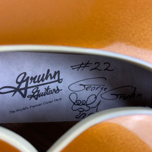Gruhn EX1129 Left Handed Pre-Loved Semi-Hollowbody Guitar - Metallic Orange