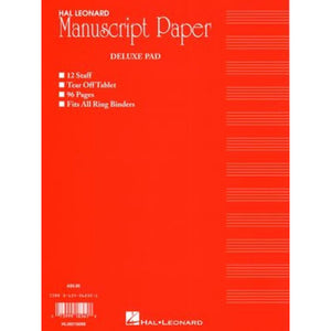 Hal Leonard Deluxe Manuscript Pad 96 Pages