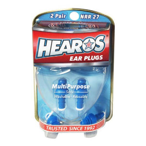 Hearos Multi-Purpose Ear Plugs - 2 Pairs + Case