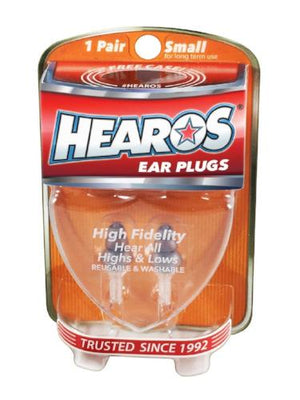 Hearos High Fidelity Musician's Ear Plugs + Case - Small