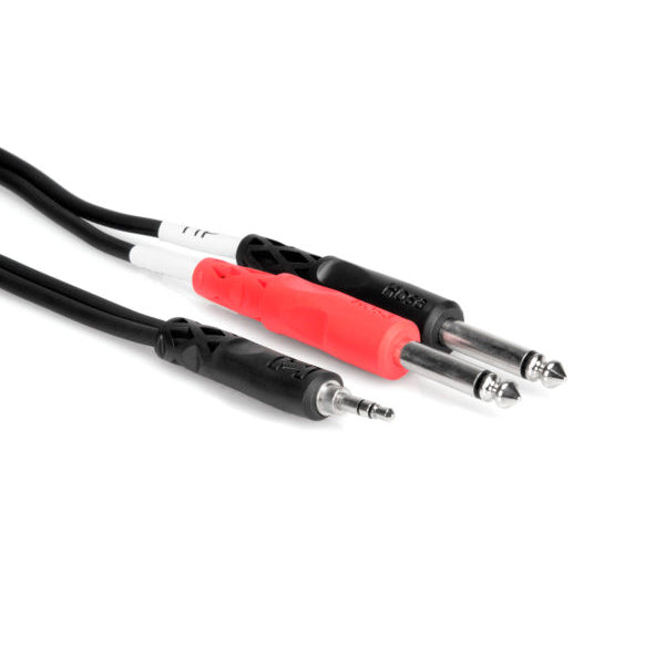 Hosa CMP-153 3.5 mm TRS to Dual 1/4 in TS Stereo Breakout Cable - 3ft