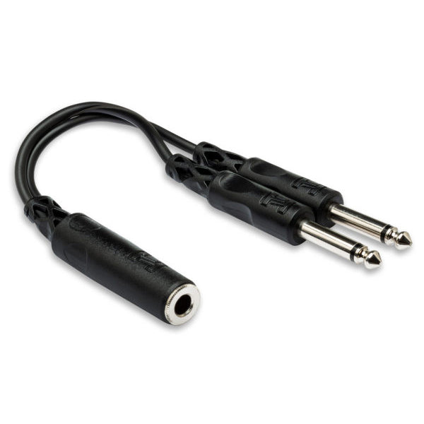 Hosa YPP-106 1/4 in TSF to Dual 1/4 in TS Y Cable
