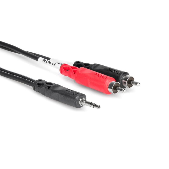 Hosa CMR-203 3.5mm TRS to Dual RCA Stereo Breakout Cable - 3ft