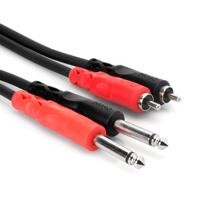 Hosa CPR-202 Dual 1/4" TS to Dual RCA Stereo Interconnect - 2m