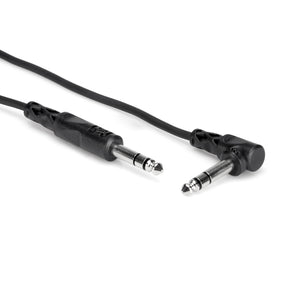 Hosa CSS-103R 1/4" TRS Right Angle Balanced Interconnect Cable - 3ft - Downtown Music Sydney