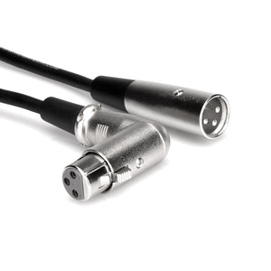 Hosa XFF-115 XLR to Right Angle XLR Microphone Cable - 15ft - Downtown Music Sydney
