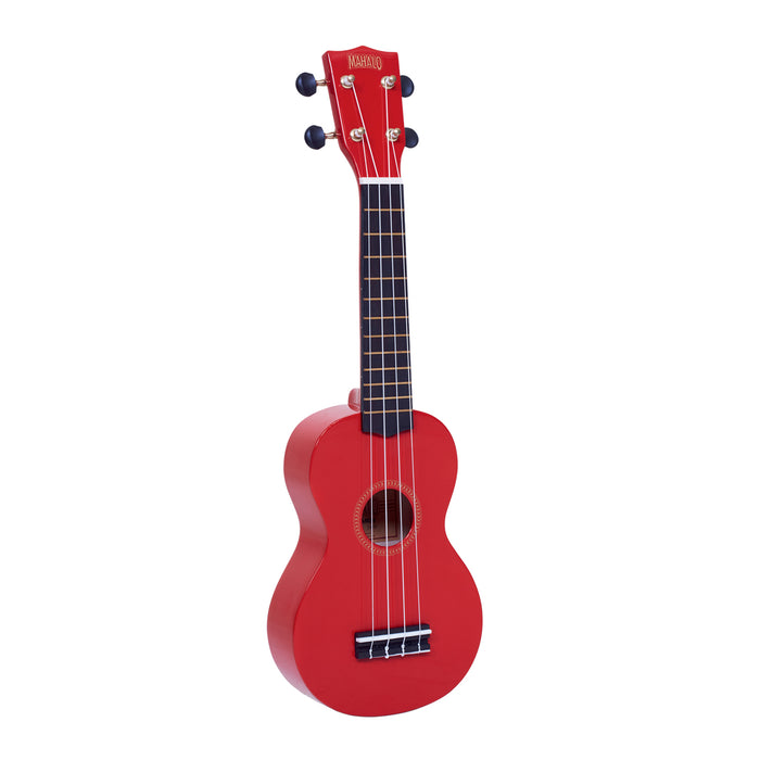 Mahalo MR1RD Rainbow Series Soprano Ukulele with Carry Bag - Red