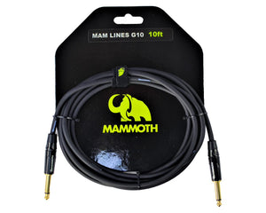 Mammoth G10 Guitar Cable 10ft Straight-Straight