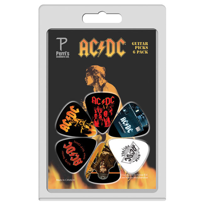 Perris AC/DC Licensed Guitar Pick Pack - 6 Picks