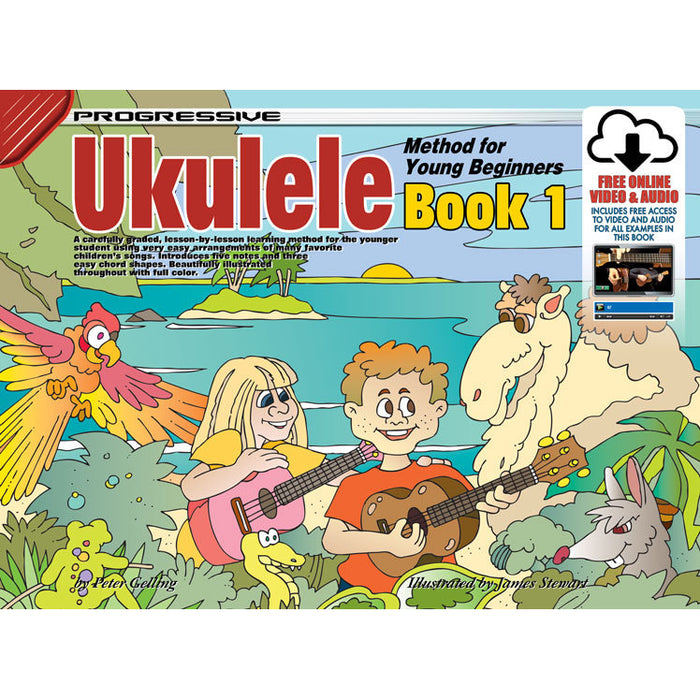 Progressive Ukulele Method for Young Beginners Book 1 with Online Audio & Video