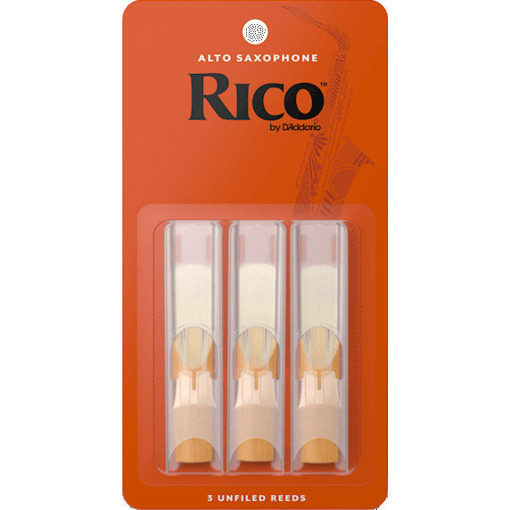 Rico Alto Saxophone Reeds - 2.0, 3 Pack