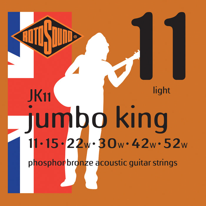 Rotosound JK11 Jumbo King Light Acoustic Guitar Strings (11-52)