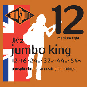 Rotosound JK12 Jumbo King Medium Light Acoustic Guitar Strings (12-54)
